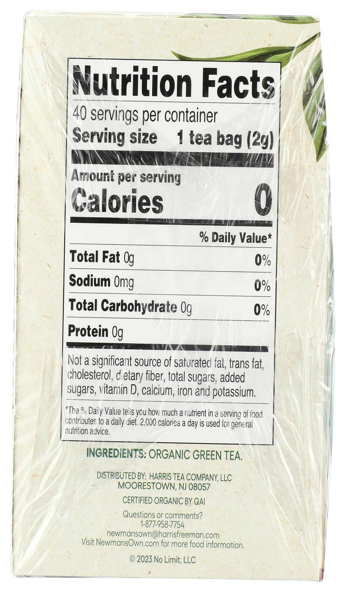 Newman's Own Organics Green Tea - 40 Tea Bags - image 4