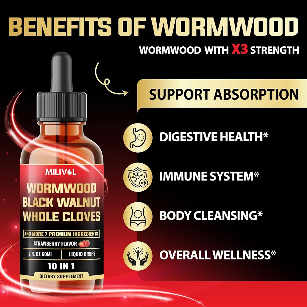 MILIVOL 10in1 Wormwood Liquid Drops - 2 Fl Oz - image 4