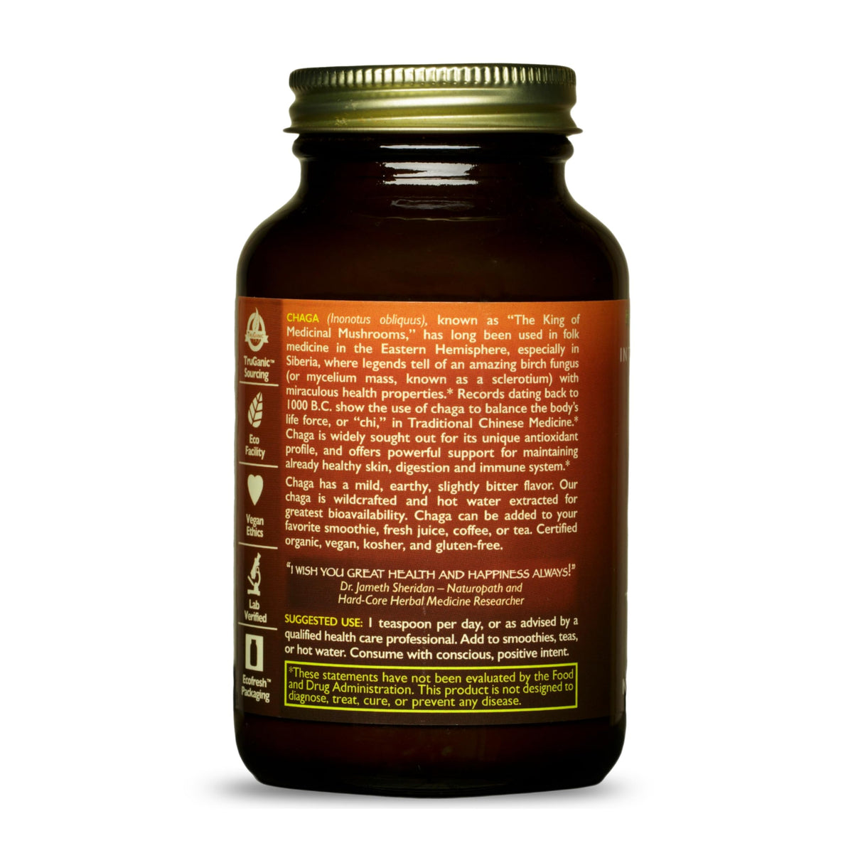 HEALTHFORCE SUPERFOODS Integrity Extracts Chaga Powder - 70 Grams - image 3