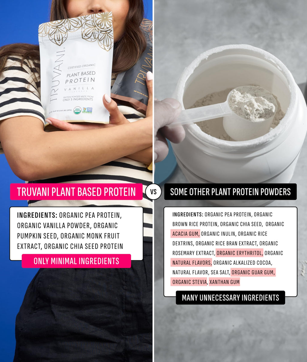 Truvani Vegan Pea Protein Powder