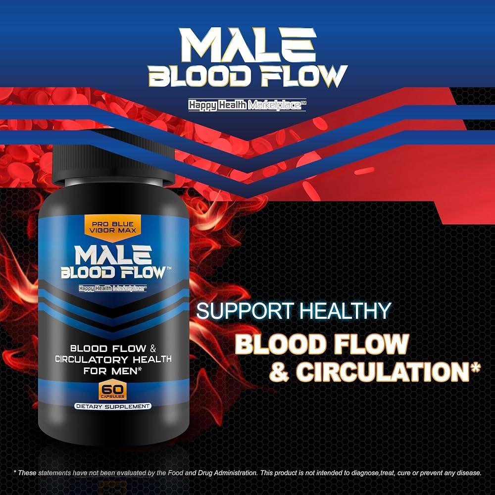 Happy Health Marketplace Pro Blue Vigor Max Male Blood Flow - 60 Capsules - image 5