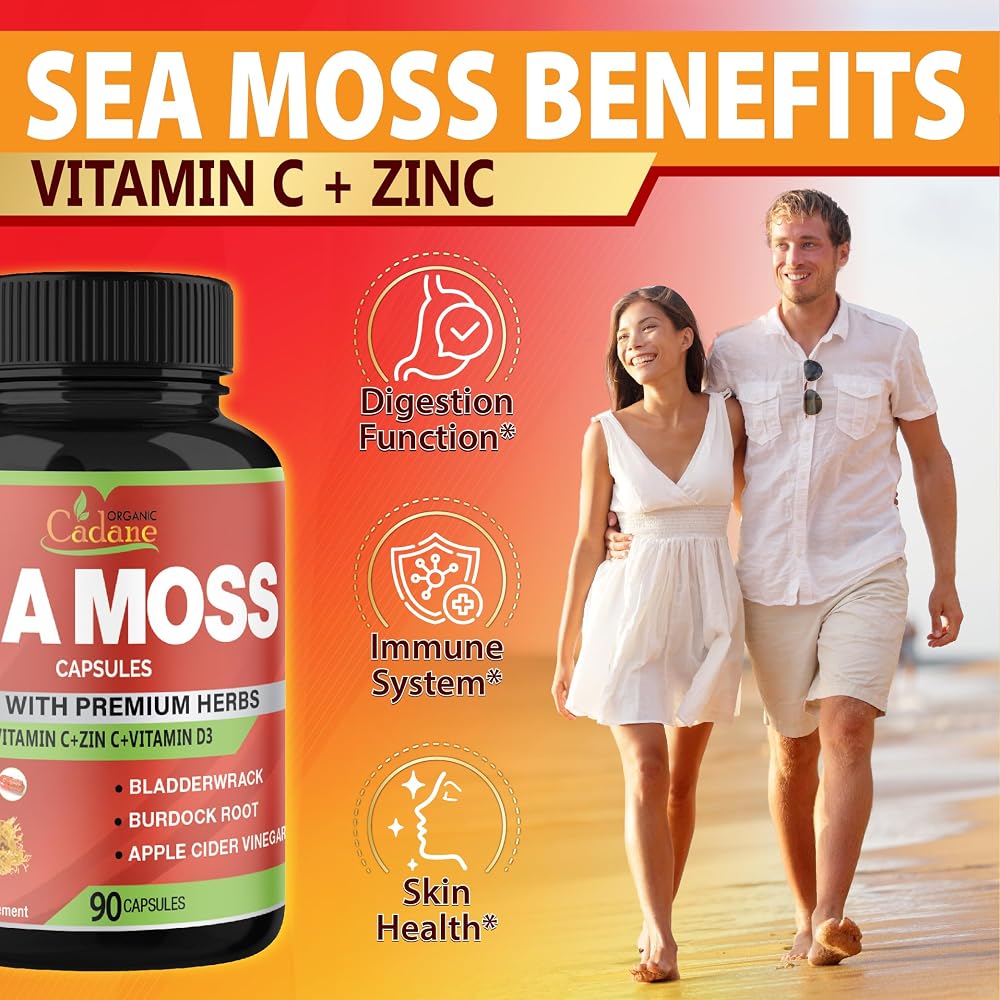 Organic Cadane Irish Sea Moss Extract Capsules - 90 Count - image 4