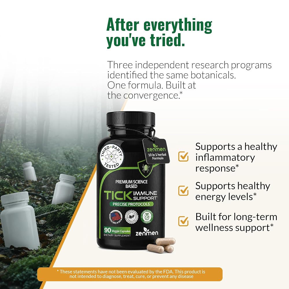 Zenmen Tick Immune Support Supplement - 90 Capsules - image 2