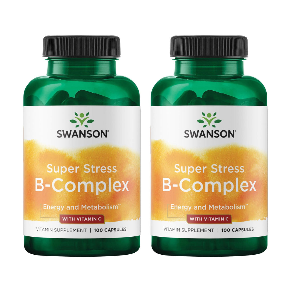 Swanson Super Stress B-Complex with Vitamin C - 200 Capsules