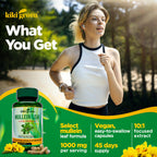 KIKI Green Mullein Leaf Extract Capsules - 1000mg - 90 Count - image 4