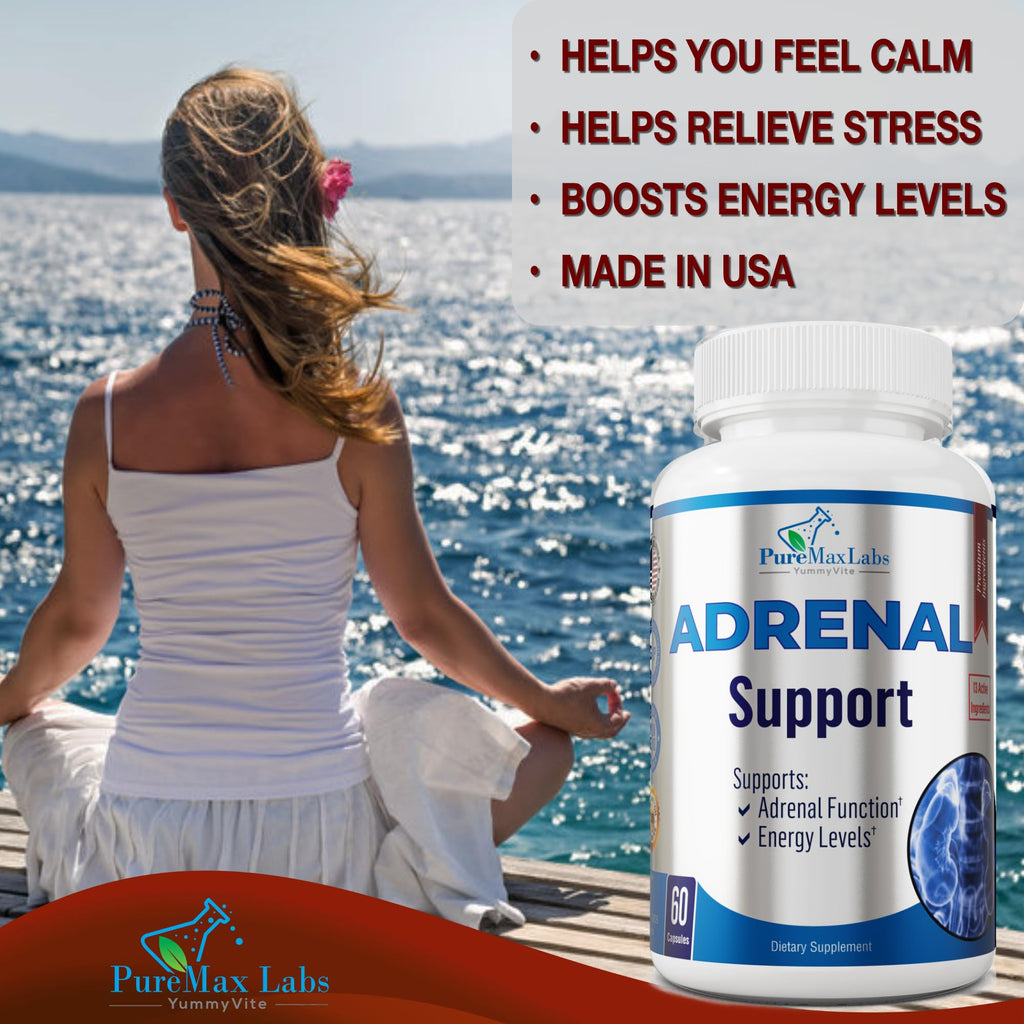 YUMMYVITE Adrenal Support Cortisol Manager Stress Relief - 60 Capsules - image 3