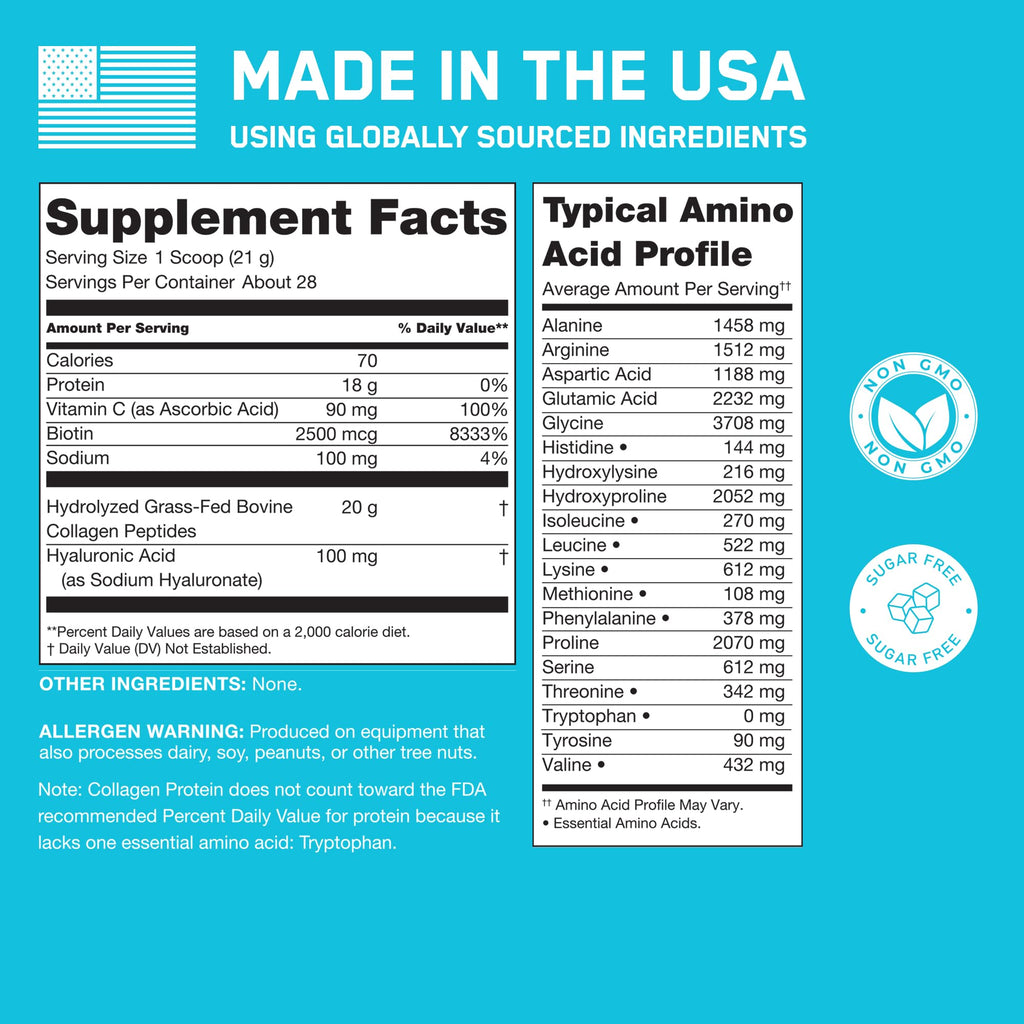 SteelFit Grass-Fed Collagen Peptides Powder Unflavored - 28 Servings - image 7