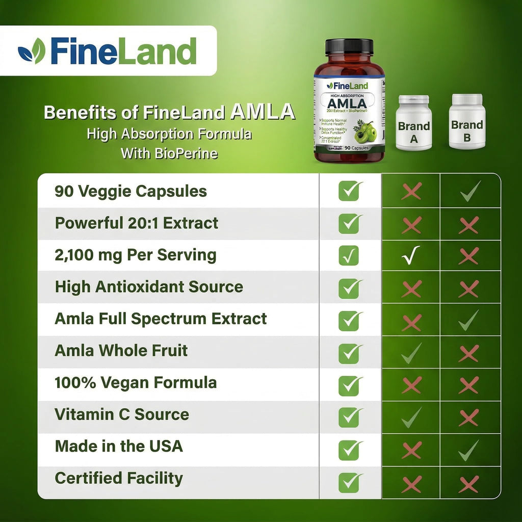 FineLand Amla Full Spectrum Extract with BioPerine - 90 Vegan Capsules - image 4
