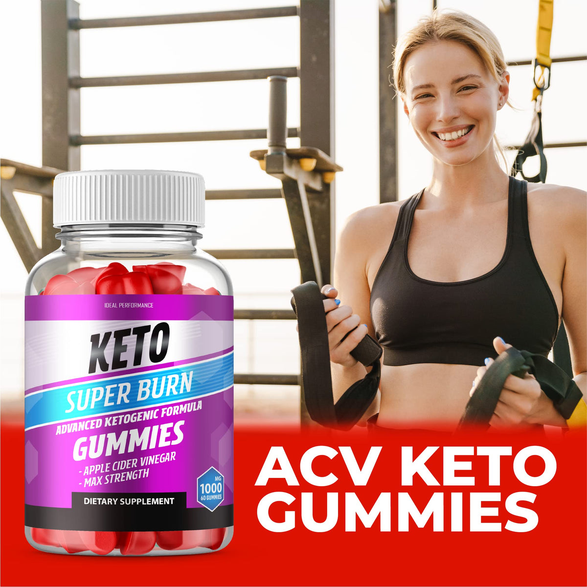 IDEAL PERFORMANCE Ketos Super Burns ACV Gummies - 120 Gummies - image 5