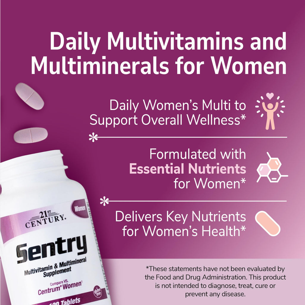21st Century Sentry Women Multivitamin with Iron & Calcium - 120 Tablets - image 2