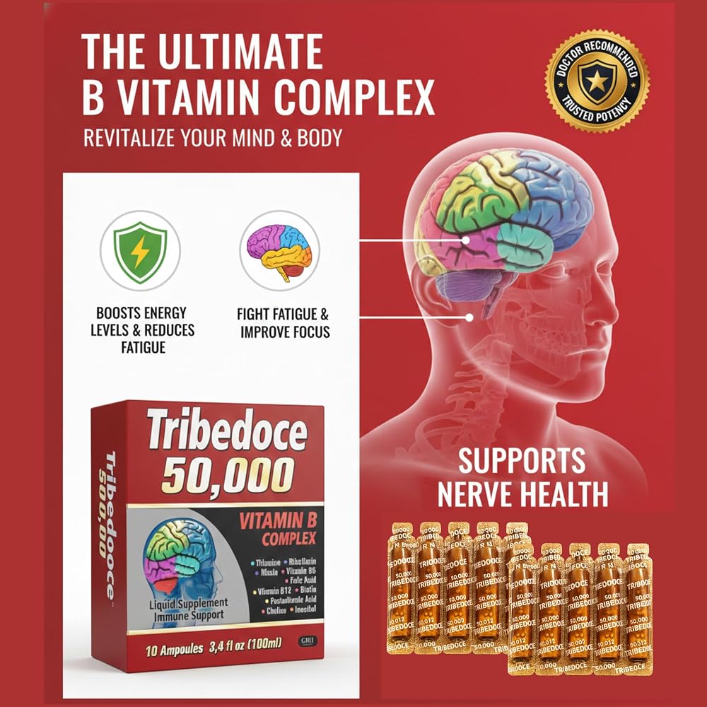 Tribedoce Vitamin B Complex Liquid Supplement Immune Support - 10 Ampoules - image 3