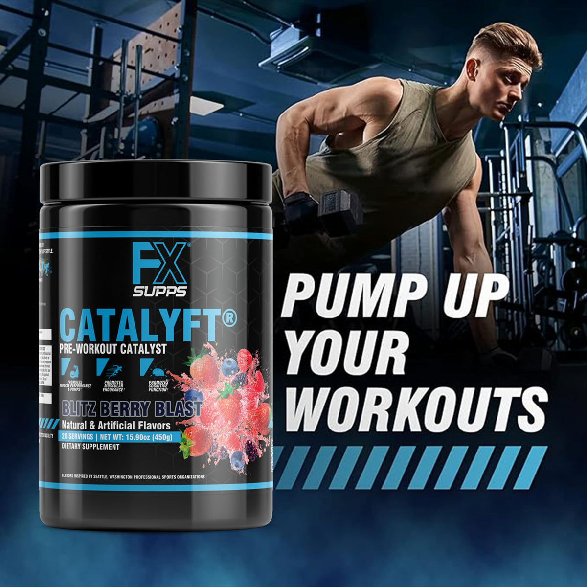 FXSUPPS Catalyft Pre-Workout Powder Energy & Focus - 20 Servings - image 4