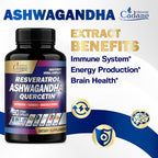 Organic Cadane Ashwagandha Complex with Resveratrol - 90 Capsules - image 5