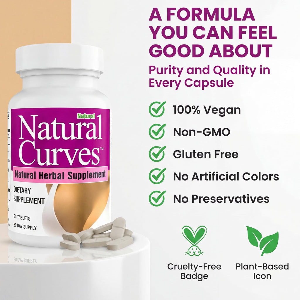 Natural Curves Breast Enhancement Pills Estrogen Support - 60 Tablets - image 6