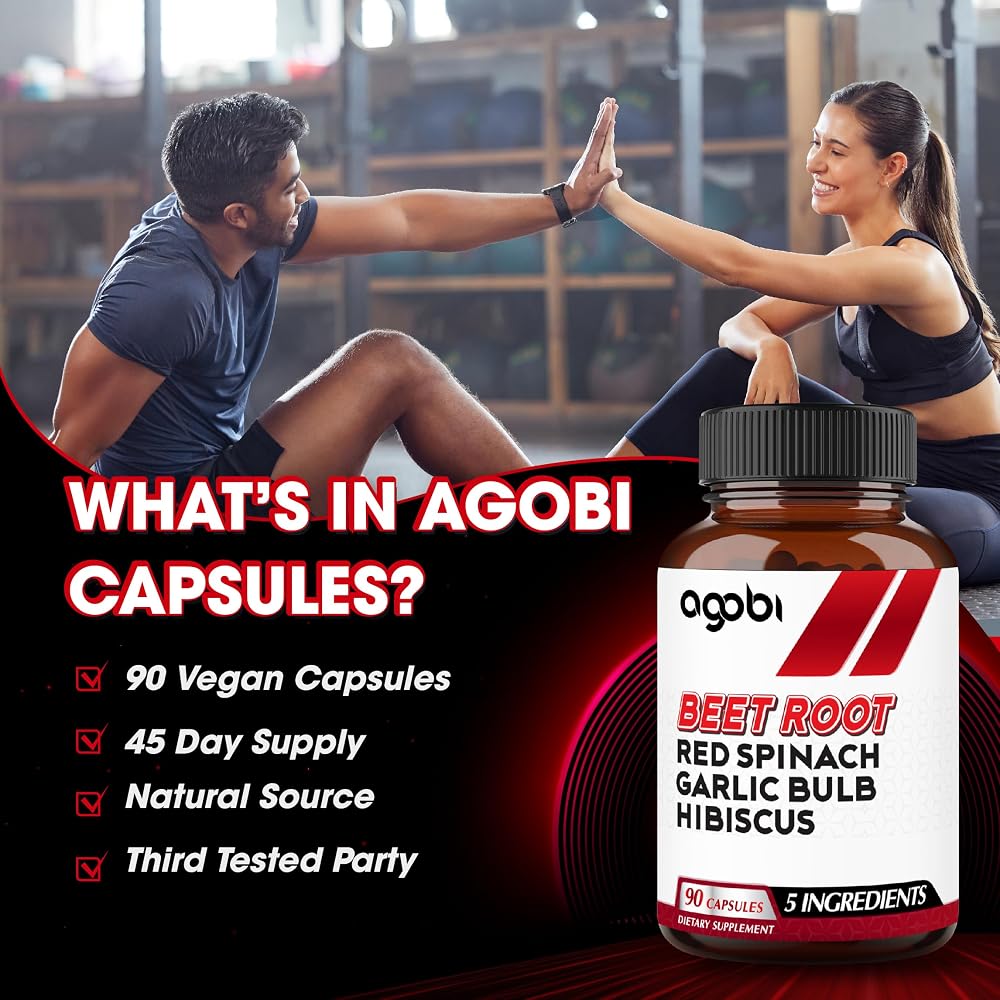 agobi Beet Root Capsules with Red Spinach & Garlic - 90 Vegan Capsules - image 5