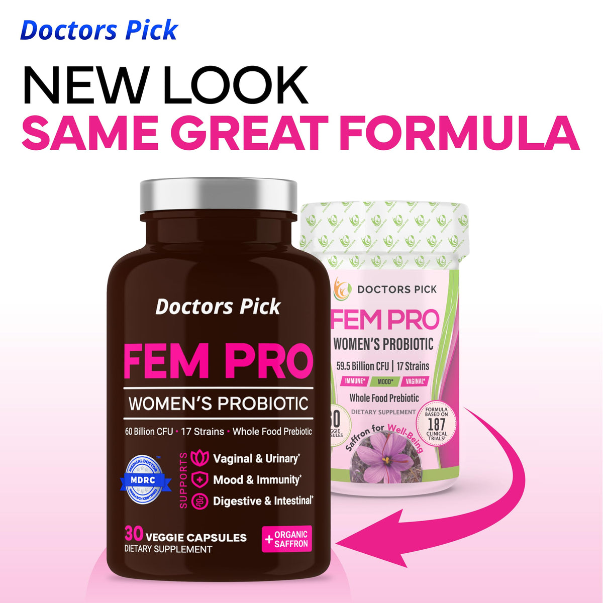 Doctors Pick Fem Pro Probiotics for Women. Vaginal