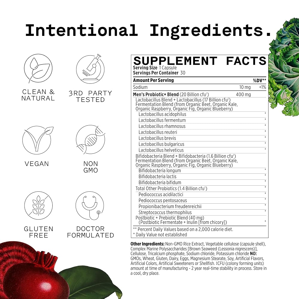 Healist Advanced Naturals Probiotics for Men - 30 Vegan Capsules - image 5