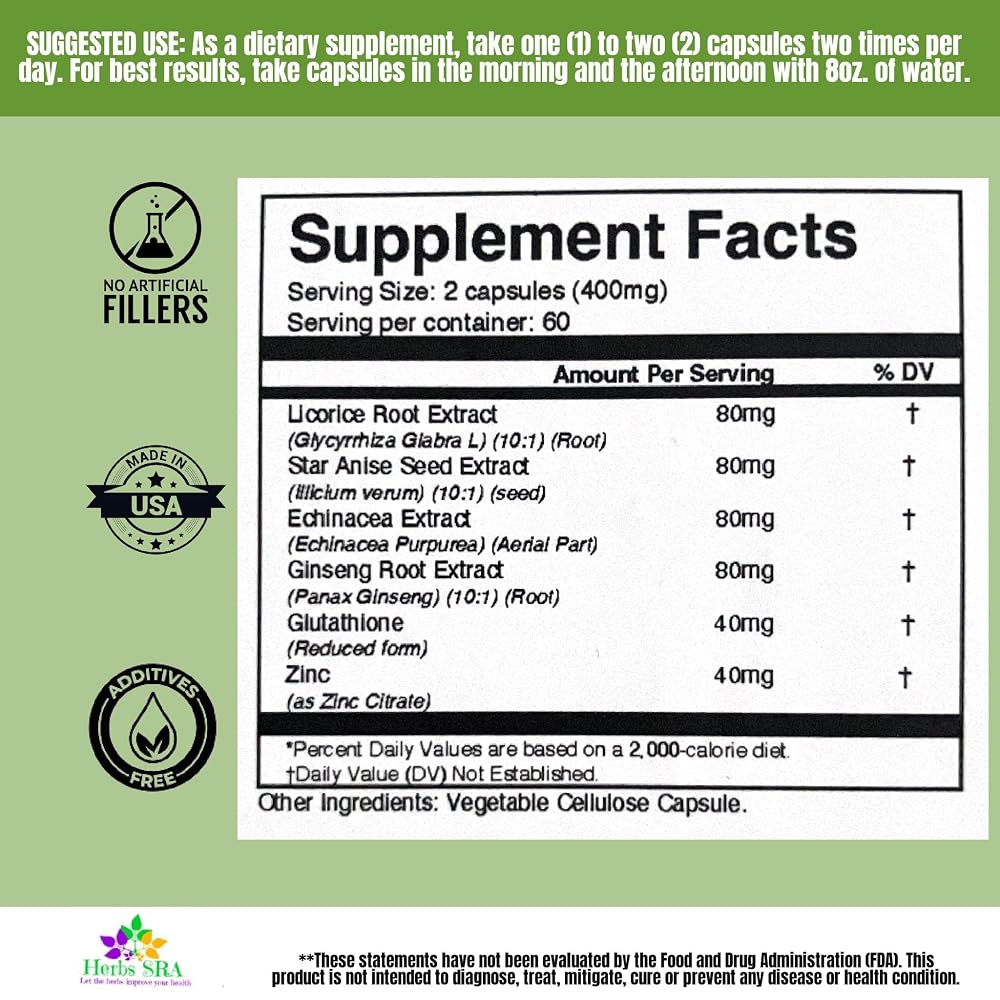 Herbs SRA ImmuneBalance Immune Support Supplement - 120 Vegetarian Capsules - image 4