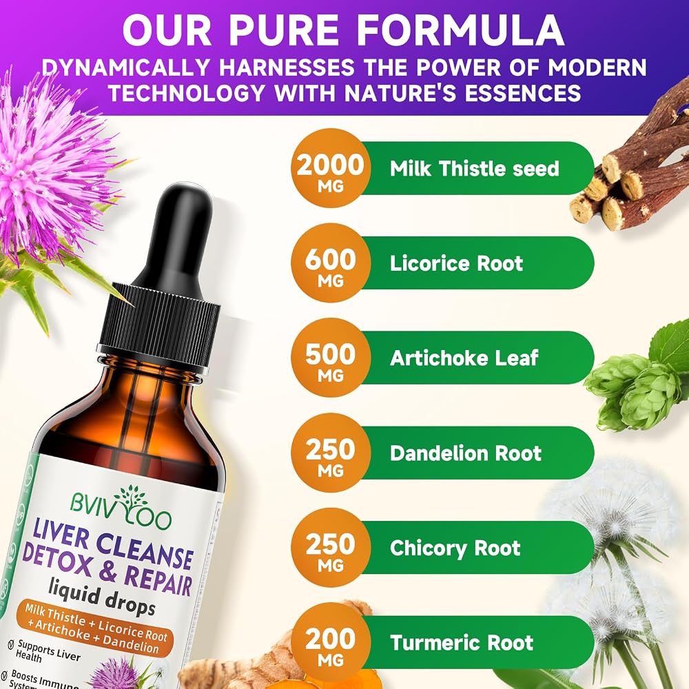 BVIVLOO Liver Cleanse Detox & Repair Liquid Drops