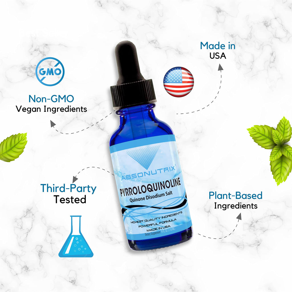 Absonutrix Pyrroloquinoline Quinone 20mg Liquid Drops - 4 Fl Oz - image 6