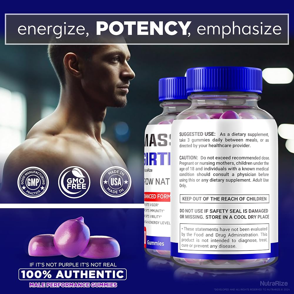 NutraRize Massive Girth Gummies for Men - 60 Gummies - image 8