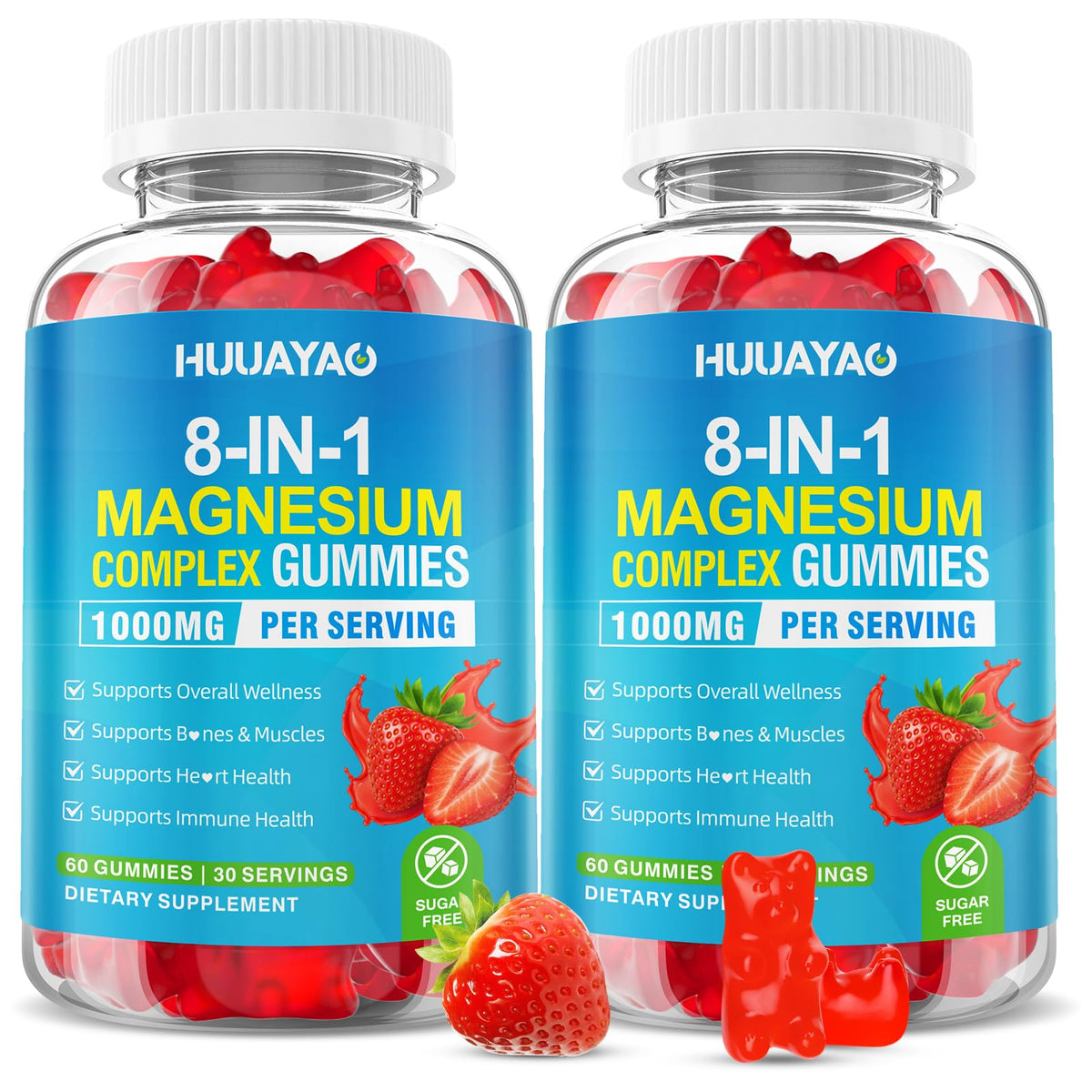 HUUAYAO Magnesium Complex Gummies - 120 Count