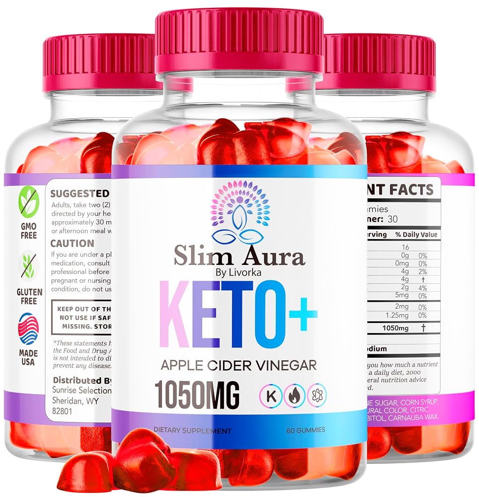 LIVORKA Slim Aura Keto ACV Gummies Apple Cider Vinegar - 180 Gummies - image 7