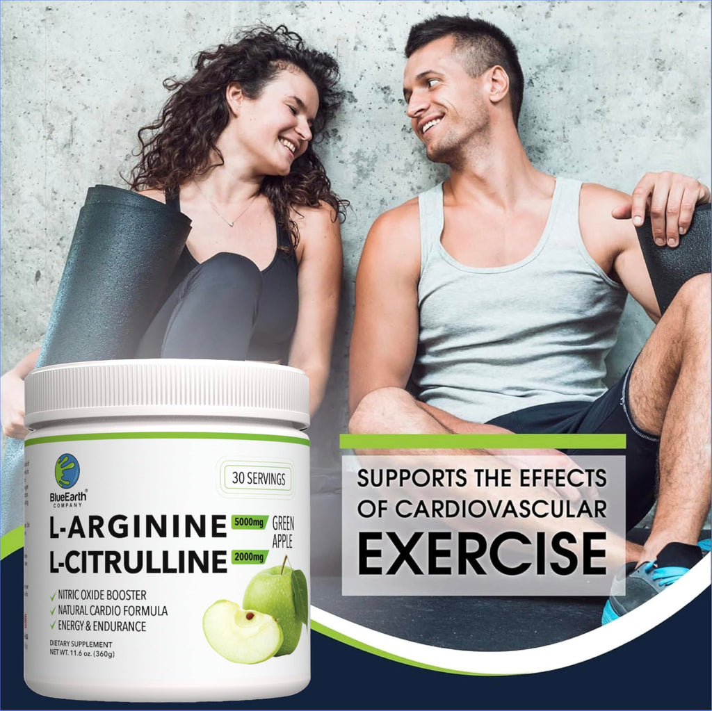 BlueEarth Company L-Arginine 5000mg + L-Citrulline Complex Powder