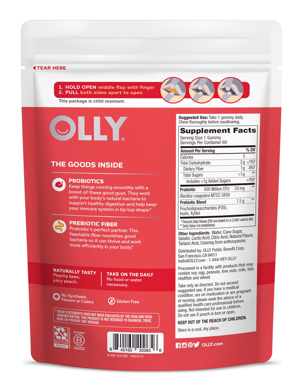 OLLY Probiotic + Prebiotic Gummy Digestive Support - 60 Gummies - image 9