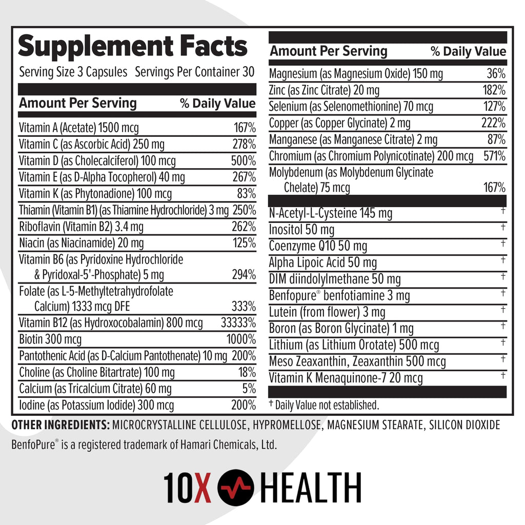 10X Health System Methylated Multivitamin - 90 Capsules - image 7