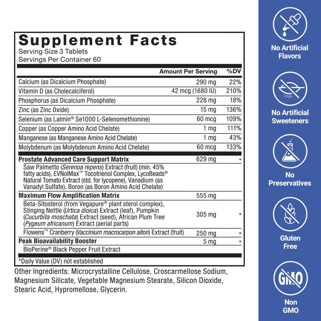 Force Factor Prostate Advanced Supplement - 180 Tablets - image 5