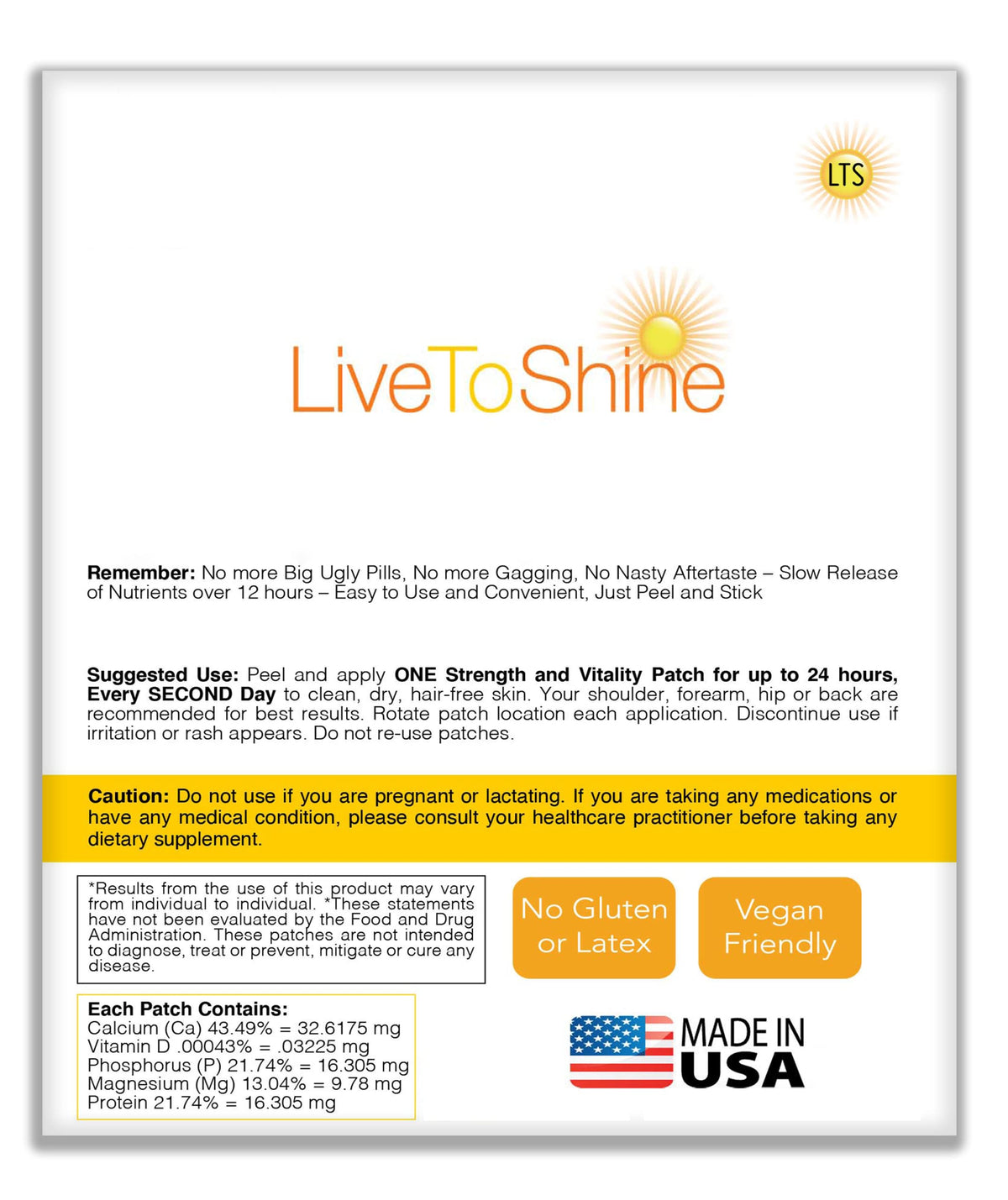 Live To Shine Calcium Magnesium Vitamin D3 Patch - 18 Patches - image 7
