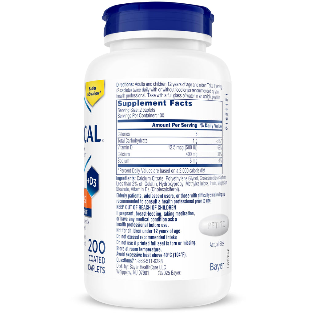 Citracal Slow Release Calcium 1200 mg with Vitamin D3 - 185 Caplets - image 8