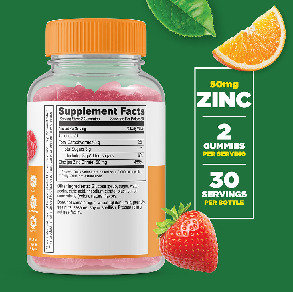 Lifeable Zinc 50mg Gummies Immune Support - 60 Count - image 2