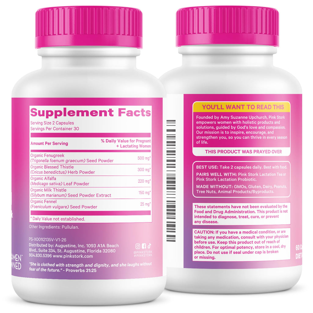 Pink Stork Total Lactation Supplement - 60 Capsules - image 9