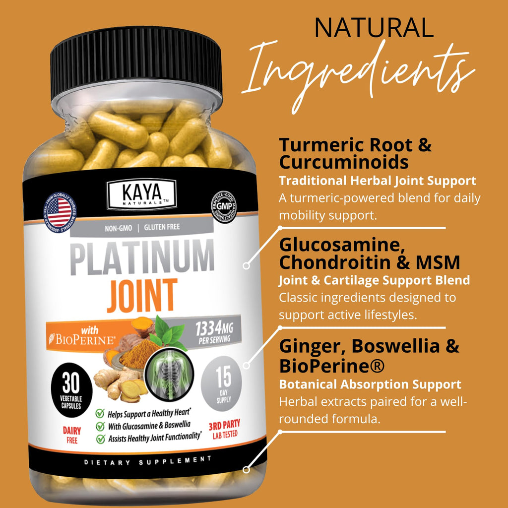 Kaya Naturals Platinum Mobility Support Glucosamine - 30 Capsules - image 5