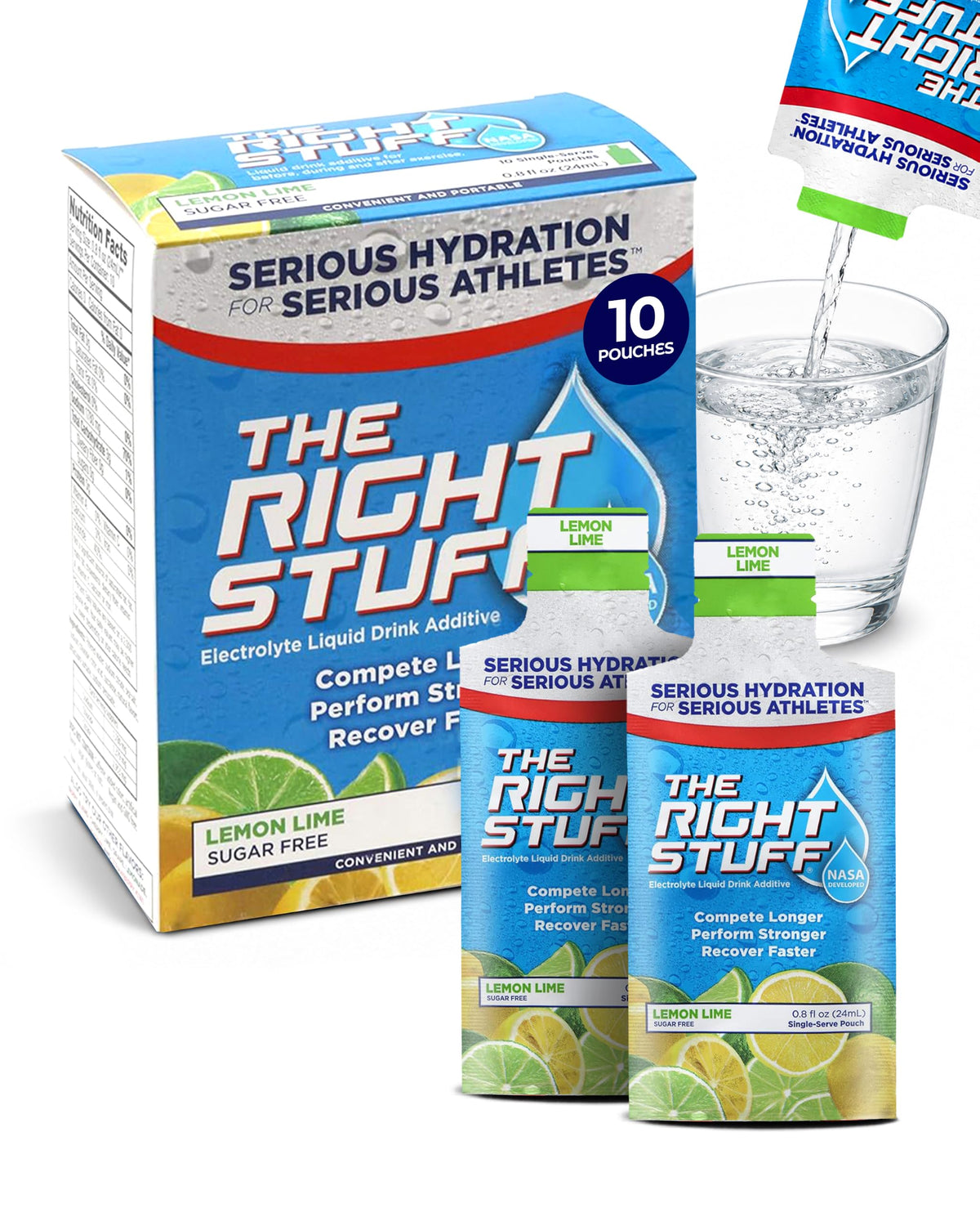 The Right Stuff electrolyte drink concentrate -10 Pouch Box