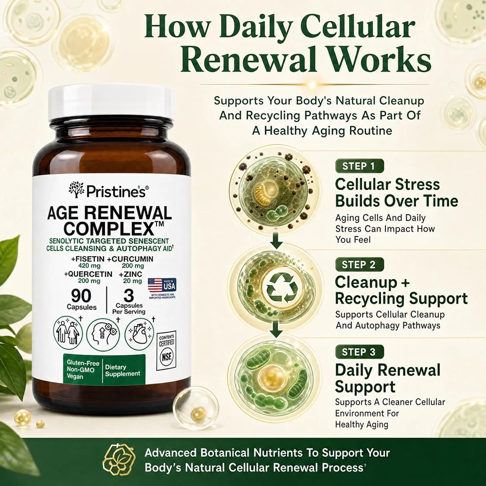 PRISTINE'S Age Renewal Senolytic Autophagy Capsules - 90 Count - image 4