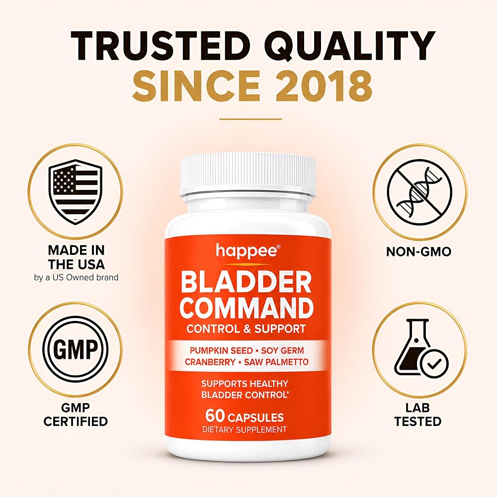 Happee Bladder Control Supplement Women & Men - Daily Bladder Support