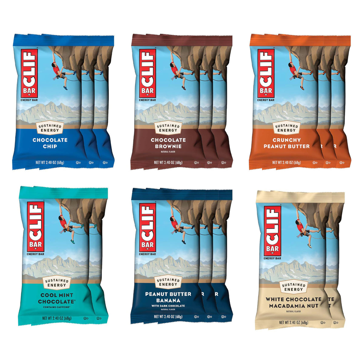 CLIF Bar Variety Pack Energy Bars - 16 Pack