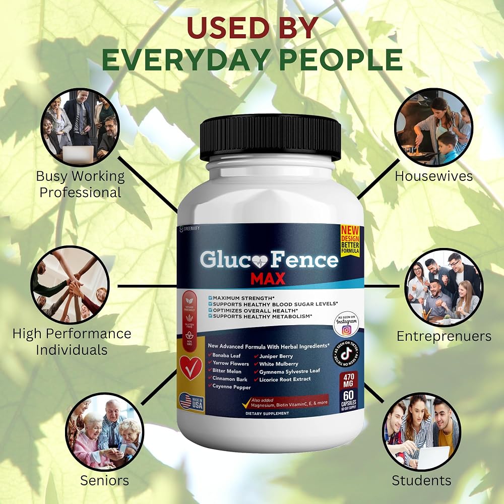 GREENVIFY Gluco Fence Max All Natural Formula to Maintain Healthy