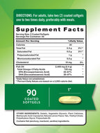 Nature's Truth Fish Oil Omega 3 Supplement 2400mg - 90 Softgels - image 2