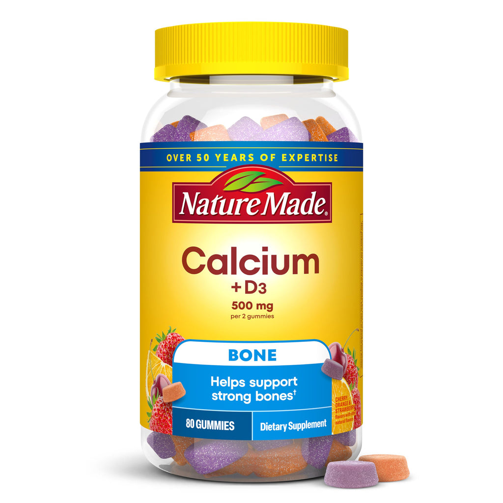 Nature Made Calcium 500 mg with Vitamin D3 - 80 Gummies