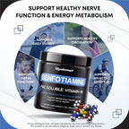 GUDOMET Benfotiamine with Vitamins B6, B12 & Black Pepper - 150 Capsules - image 3