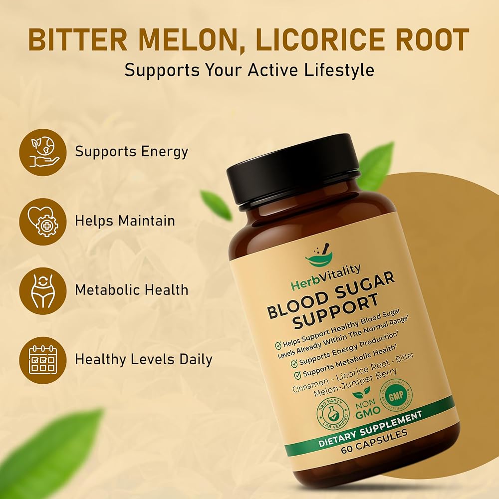 Herb Vitality Blood Sugar Support Supplement - 60 Capsules - image 5