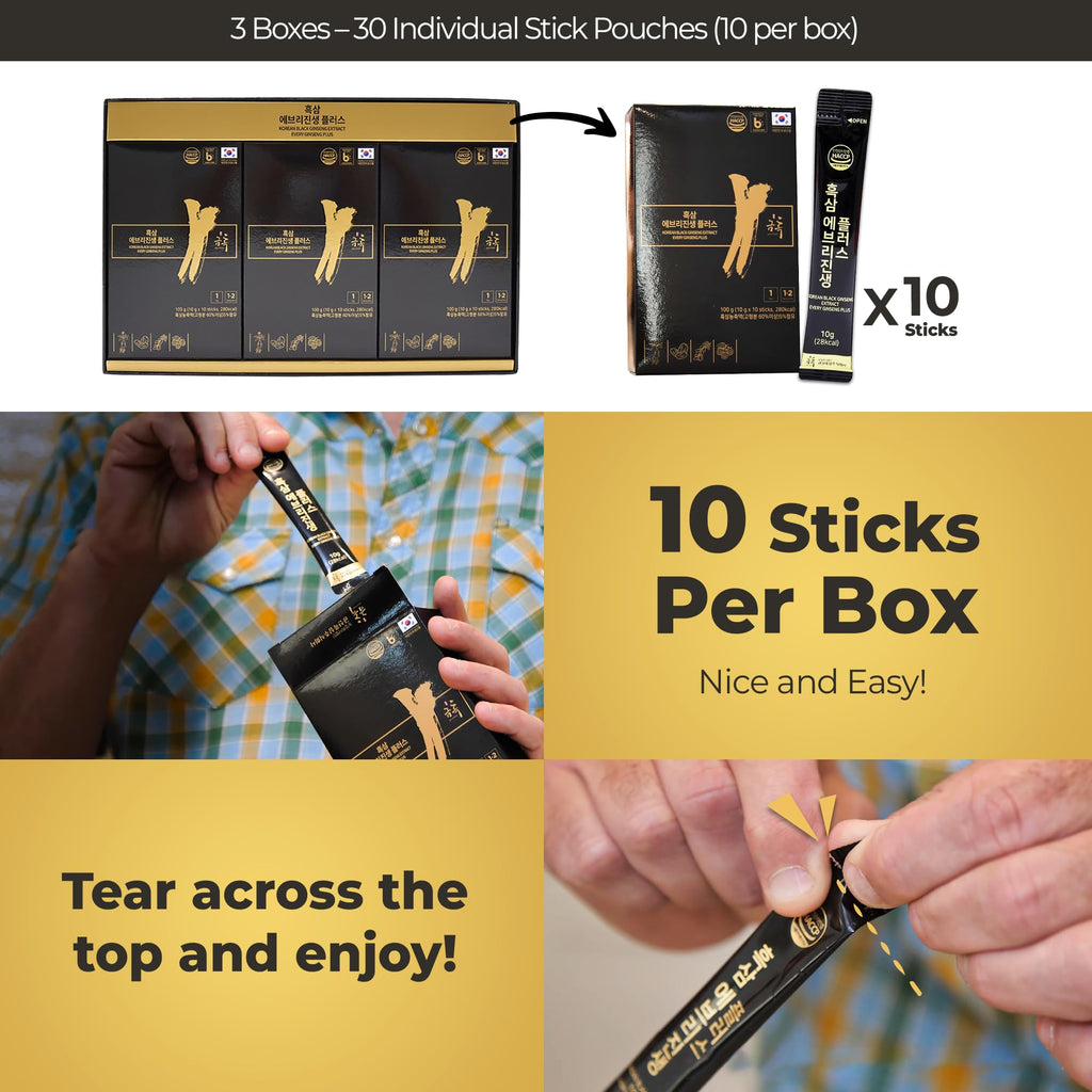 GeumHeuk Korean Black Ginseng Extract Every Ginseng Plus - 30 Sticks - image 7