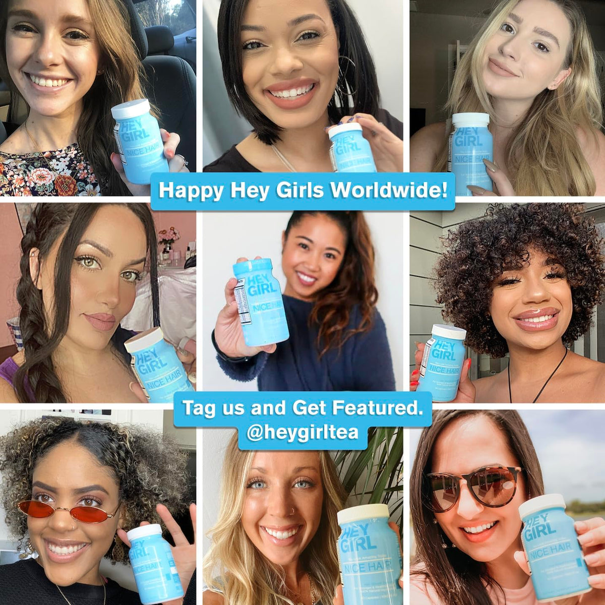 Hey Girl Tea Hair Vitamins with Biotin & Keratin - 60 Capsules - image 5