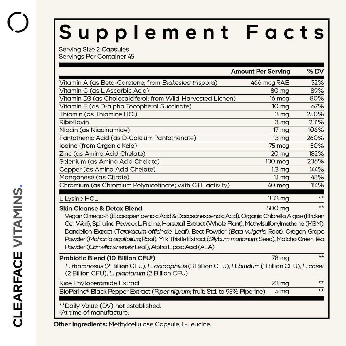 Codeage Clearface Pantothenic Acid