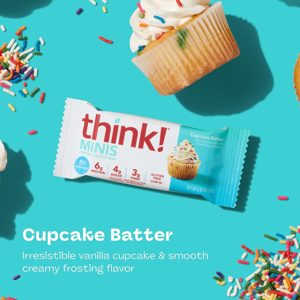 thinkThin think! Minis Protein Snack Bar Cupcake Batter - 15 Count - image 3