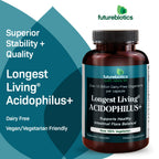 Futurebiotics Longest Living Acidophilus+ - 100 Vegetarian Capsules - image 3